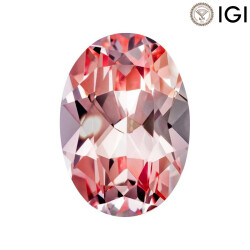 0.28 Carat Oval Cut Lab-Created Champagne Sapphire - Silveroni