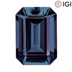 0.31 Carat Emerald Cut Lab-Created Alexandrite - Silveroni