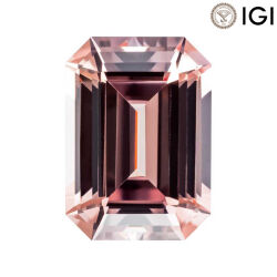 0.33 Carat Emerald Cut Lab-Created Champagne Sapphire - Silveroni