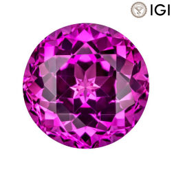 0.35 Carat Round Cut Lab-Created Pink Sapphire - Silveroni