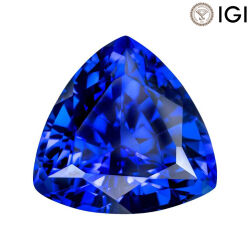 0.35 Carat Trilliant Cut Lab-Created Blue Sapphire - Silveroni