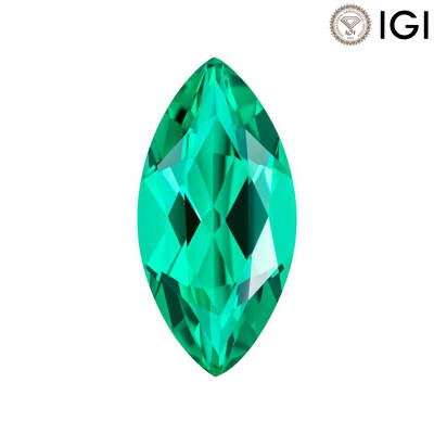 0.45 Carat Marquise Cut Lab-Created Emerald - 1