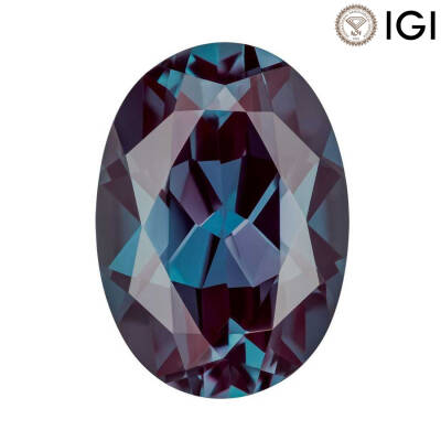 0.55 Carat Oval Cut Lab-Created Alexandrite - 1