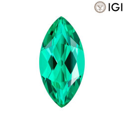 0.65 Carat Marquise Cut Lab-Created Emerald - Silveroni