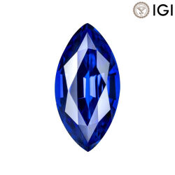 0.70 Carat Marquise Cut Lab-Created Blue Sapphire - Silveroni