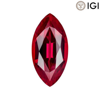 0.70 Carat Marquise Cut Lab-Created Ruby - 1