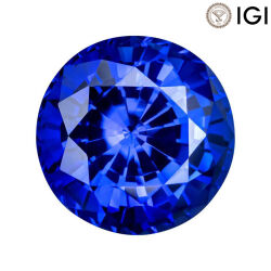 0.70 Carat Round Cut Lab-Created Blue Sapphire - Silveroni