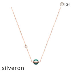0.06 Carat Lab Grown Diamond Pendant in 18K Rose Gold - Silveroni