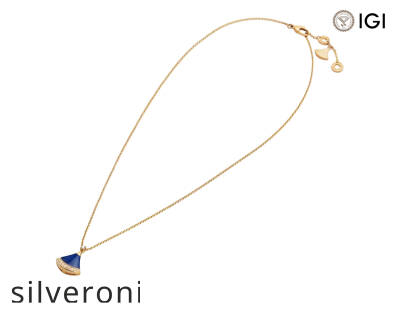 0.13 Carat Round Lab Grown Diamond Yellow Gold Pendant Necklace - 2