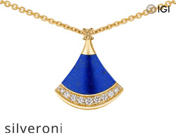0.13 Carat Round Lab Grown Diamond Yellow Gold Pendant Necklace - 3