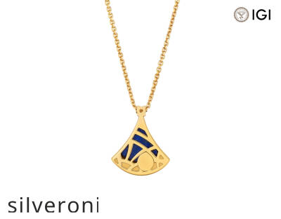 0.13 Carat Round Lab Grown Diamond Yellow Gold Pendant Necklace - 4