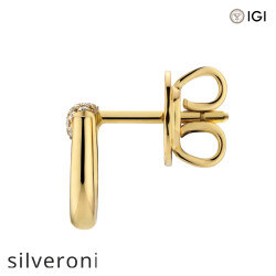 0.141 Carat Horsebit Motif 18k Yellow Gold Stud Earrings - 3