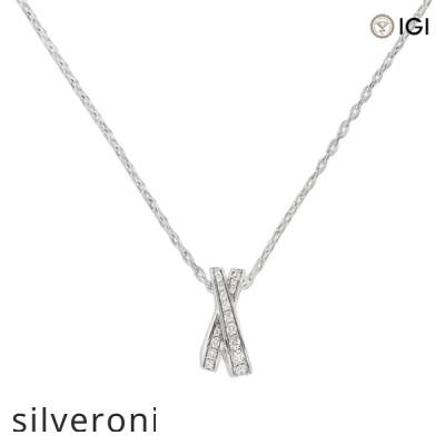 0.143 Carat Lab Grown Diamond Pavé Pendant Necklace - 1