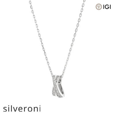0.143 Carat Lab Grown Diamond Pavé Pendant Necklace - 2