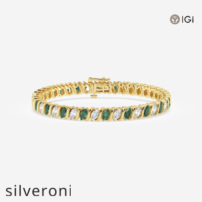 0.15 Carat Marquise Cut Lab Grown Diamond Bracelet - 1