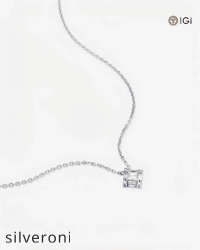 0.16 Carat Princess Cut Diamond Pendant - 5