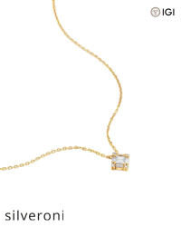 0.16 Carat Princess Cut Lab Grown Diamond Pendant - Silveroni