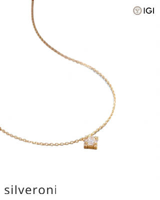 0.16 Carat Princess Cut Lab Grown Diamond Pendant - 2