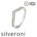 0.18 Carat Round Lab Grown Diamond 14K White Gold Alliance Ring - 2