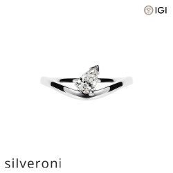0.20 Carat Pear Lab Grown Diamond Ring - Silveroni