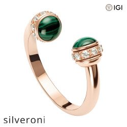 0.21 Carat Lab Grown Diamond Open Ring in 18K Rose Gold - Silveroni