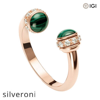 0.21 Carat Lab Grown Diamond Open Ring in 18K Rose Gold - 1