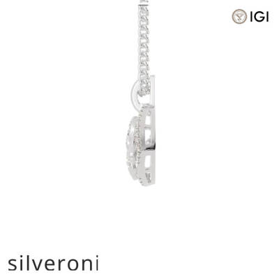 0.22 Carat Round EF VS Lab Grown Diamond Heart Pendant - 3