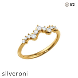 0.22 Carat Round Lab Grown Diamond Harmony Ring - Silveroni