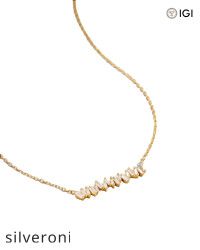0.30 Carat Baguette Diamond Bar Pendant in 18K Gold - 2