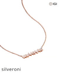 0.30 Carat Baguette Diamond Bar Pendant in 18K Gold - 4
