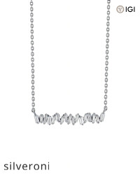 0.30 Carat Baguette Diamond Bar Pendant in 18K Gold - 5