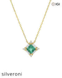 0.30 Carat Princess Cut Lab Grown Diamond Pendant - Silveroni