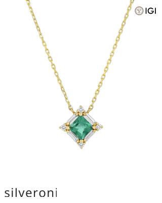 0.30 Carat Princess Cut Lab Grown Diamond Pendant - 1