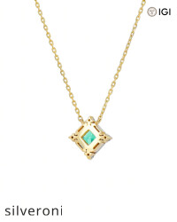 0.30 Carat Princess Cut Lab Grown Diamond Pendant - 3