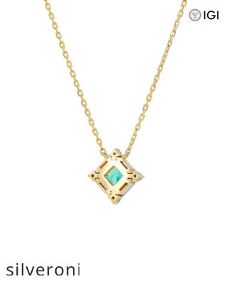 0.30 Carat Princess Cut Lab Grown Diamond Pendant - 3