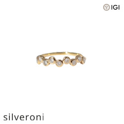 0.32 Carat Lab Grown Diamond Yellow Gold Wedding Band - Silveroni