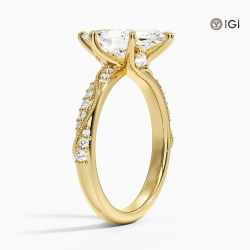 0.33 Carat Marquise Lab Grown Diamond Ring in 14K Yellow Gold - 2