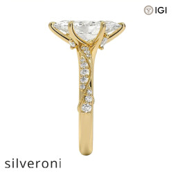 0.33 Carat Marquise Lab Grown Diamond Ring in 14K Yellow Gold - 3