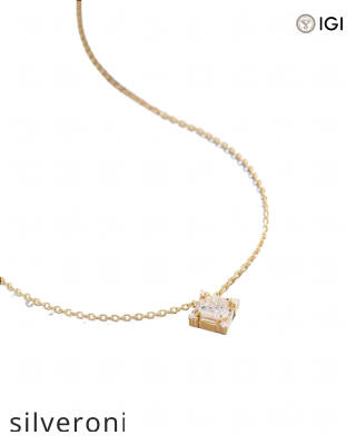 0.35 Carat Princess Cut Lab Grown Diamond Pendant - 2