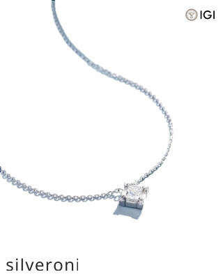 0.35 Carat Princess Cut Lab Grown Diamond Pendant - 5
