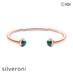 0.38 Carat Round Lab Grown Diamond Open Bangle Bracelet - Silveroni