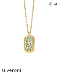 0.40 Carat Round VS Clarity Lab Grown Diamond Dog Tag Pendant - 3