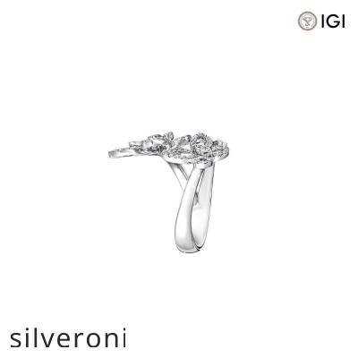0.45 Carat Triple Butterfly Silhouette Lab Grown Diamond Ring - 2