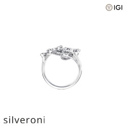 0.45 Carat Triple Butterfly Silhouette Lab Grown Diamond Ring - 3