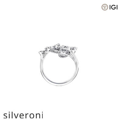 0.45 Carat Triple Butterfly Silhouette Lab Grown Diamond Ring - 3