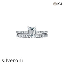 0.50 Carat Emerald-Cut Lab Grown Diamond Engagement Ring in Platinum - 5