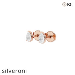 0.50 Carat Pear Lab Grown Diamond Stud Earrings in 14K Rose Gold - 2