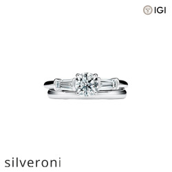 0.50 Carat Round Excellent Cut Lab Grown Diamond Three Stone Engagement Ring - 4