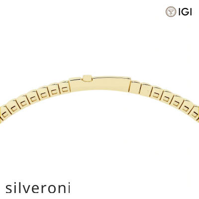 0.50 Carat Round Lab Grown Diamond Flex Bangle Bracelet in 14K Yellow Gold - 3