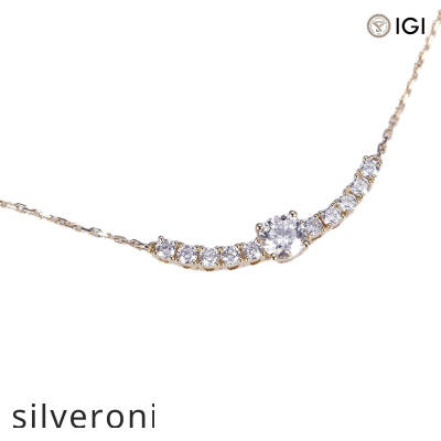 0.50 Carat Round Lab Grown Diamond Necklace in 10K, 14K, 18K Gold - 2